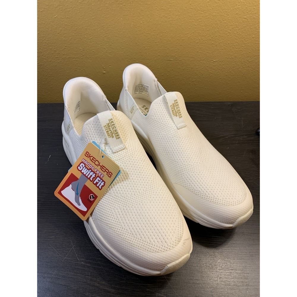 Skechers Women's White Slip-On Athletic Sneakers